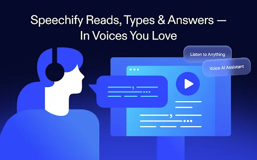 Speechify: Transforme Texto em Áudio com Vozes Naturais e IA - Screenshot 1